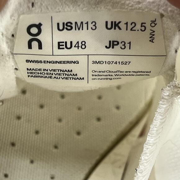 On Running Cloudventure Peak 3 Trail Shoes Men's 13 White Orange Running Sneaker - Picture 8 of 9